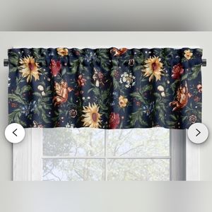 Floral Blue Valances 15L x 40W.